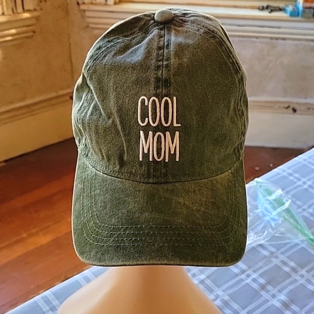 David and Young Green Cool Mom Baseball Hat OSFM